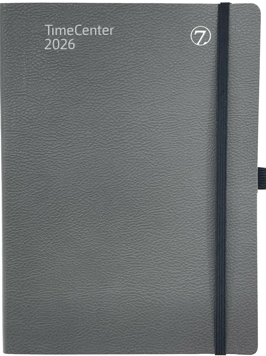 Kalender 2026 Timecenter A5 Måned Grå