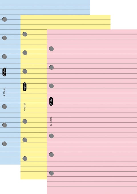 Aplan Pocket Fargede Linjerte Ark