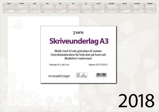 7.Sans Skriveunderlag I Papir A3 2020