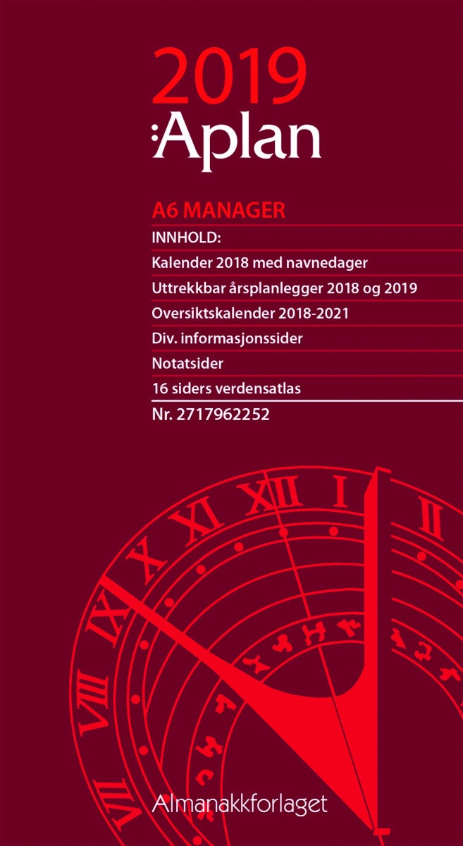 A-Plan A6 Manager Uke Årssett