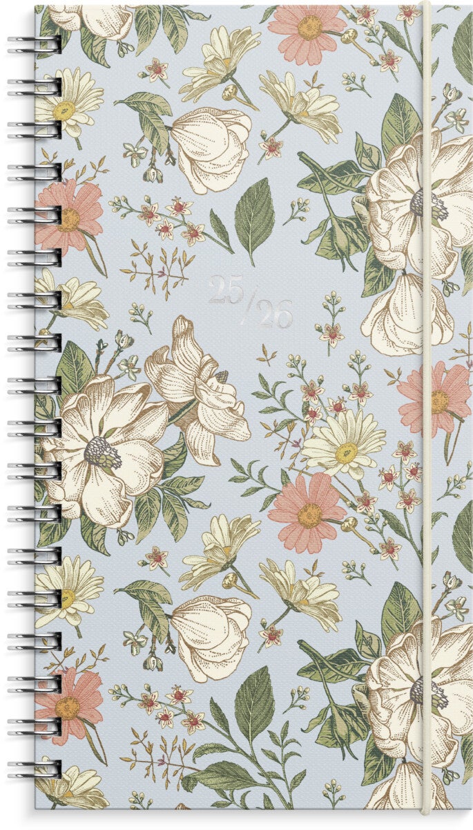 Kalender Grieg Slim spiral 25/26 blomst