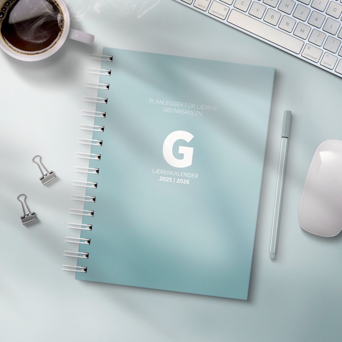 Lærerkalender A5 gr skole 25/26 grønn