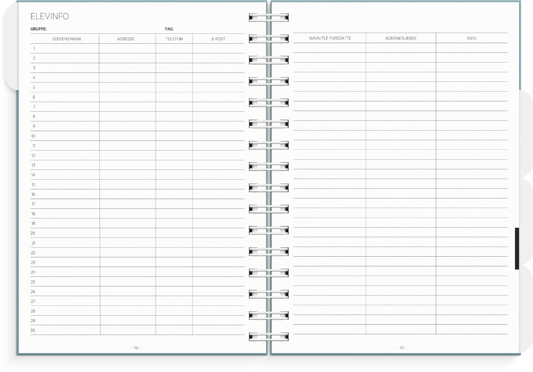 Lærerkalender A5 gr skole 25/26 grønn