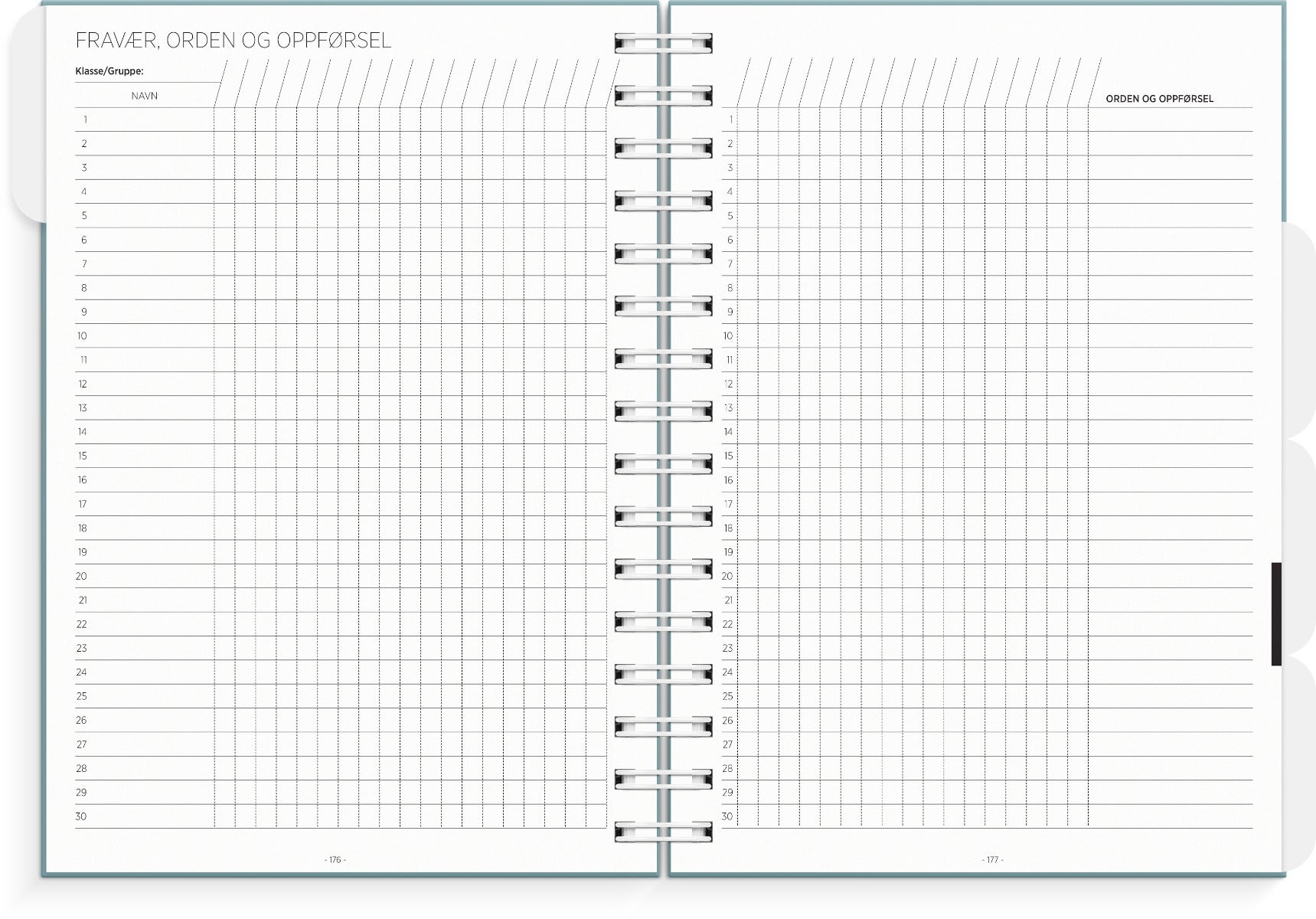 Lærerkalender A5 gr skole 25/26 grønn