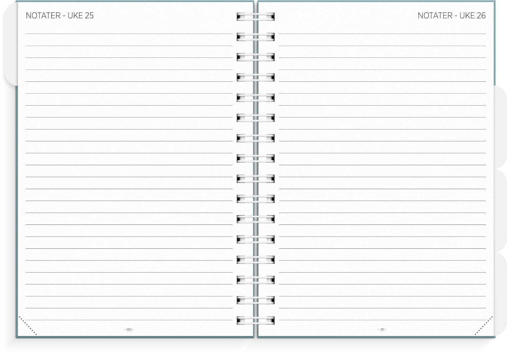 Lærerkalender A5 gr skole 25/26 grønn