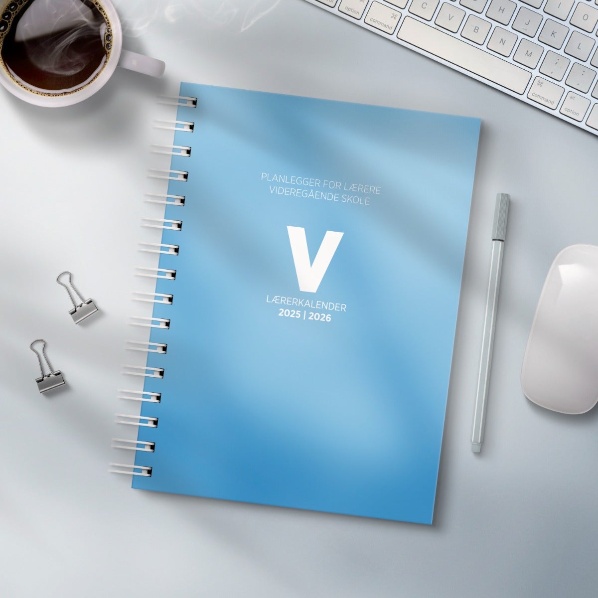 Lærerkalender A5 vg skole 25/26 blå