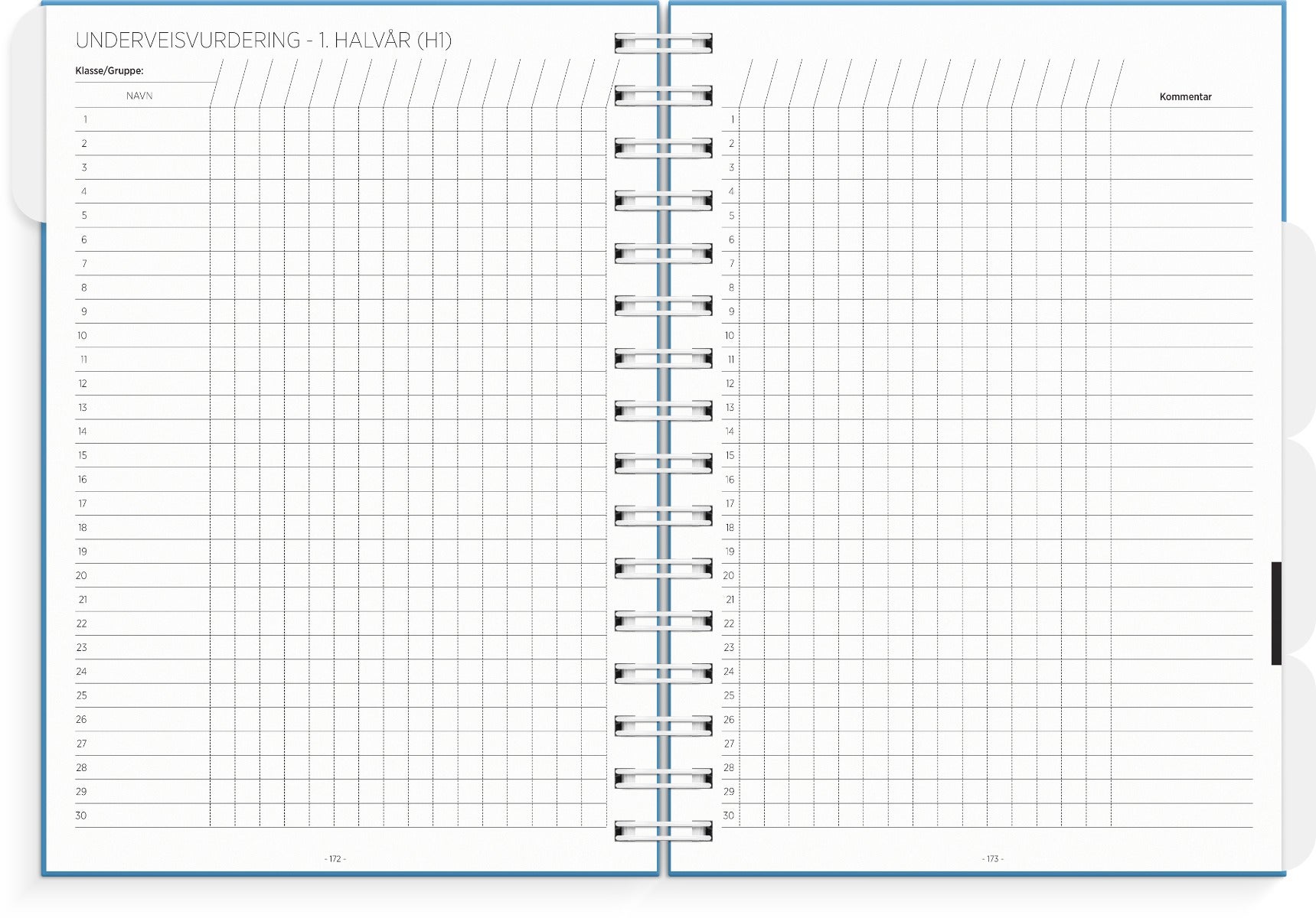 Lærerkalender A5 vg skole 25/26 blå