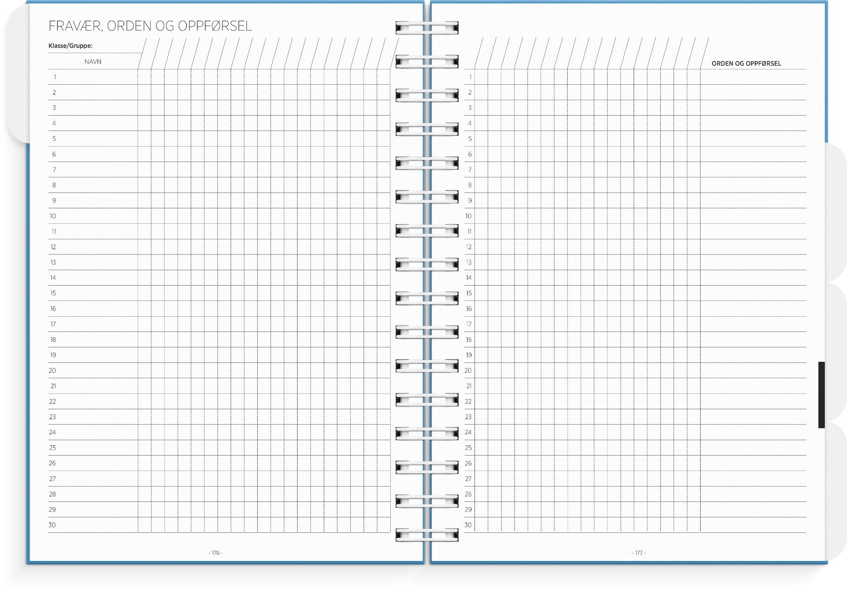 Lærerkalender A5 vg skole 25/26 blå