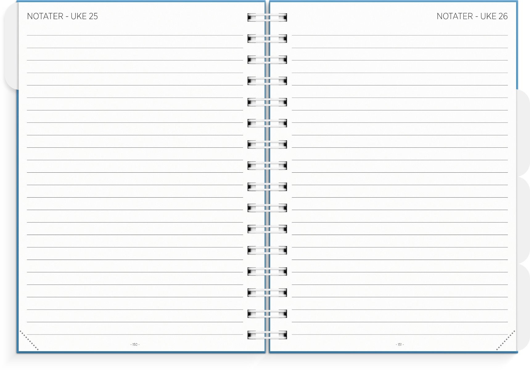 Lærerkalender A5 vg skole 25/26 blå
