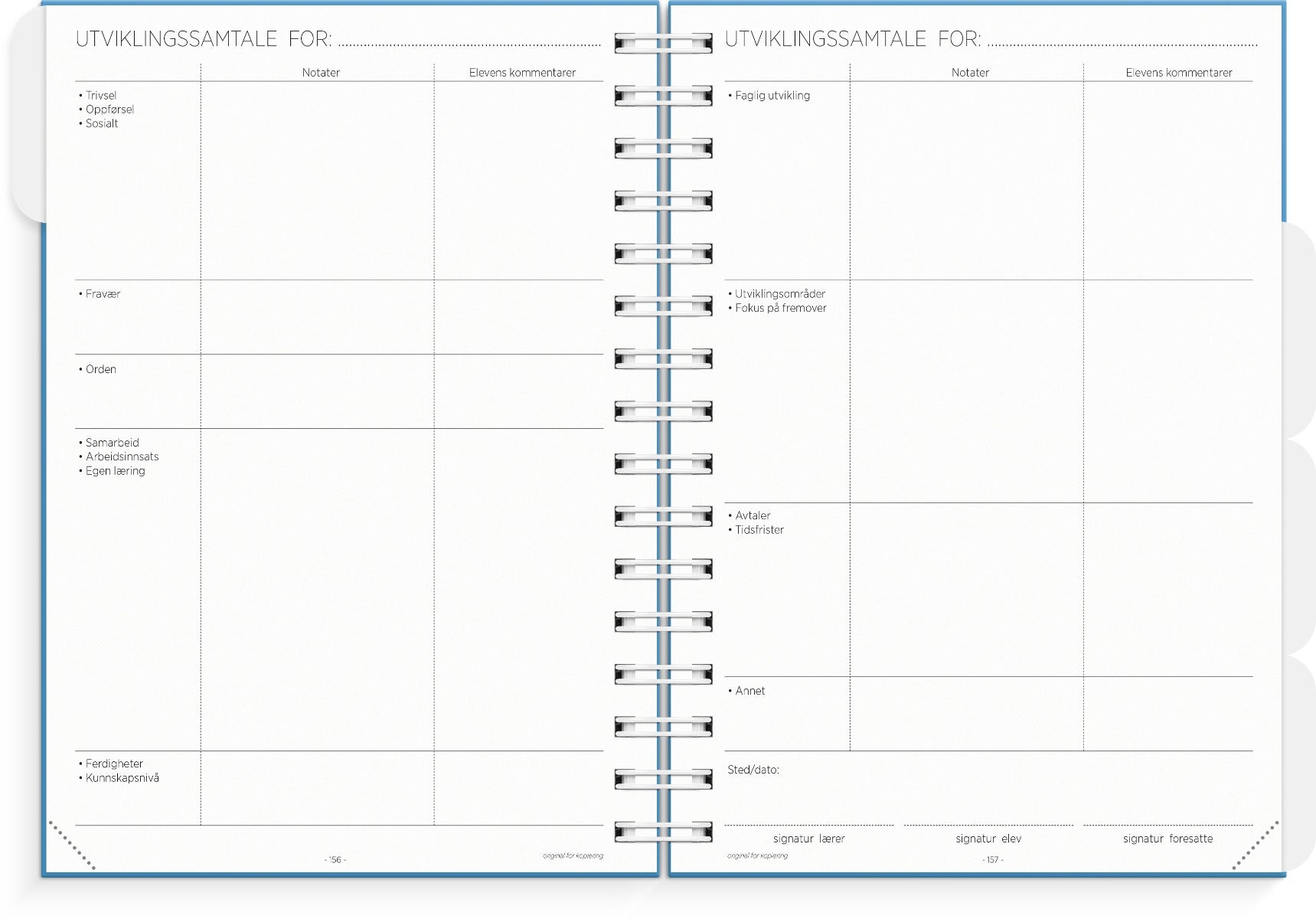 Lærerkalender A5 vg skole 25/26 blå