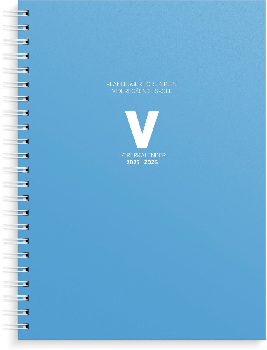 Lærerkalender A4 vg skole 25/26 blå