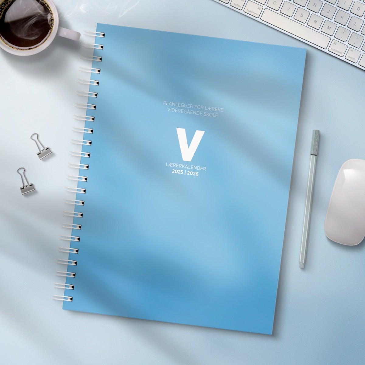 Lærerkalender A4 vg skole 25/26 blå