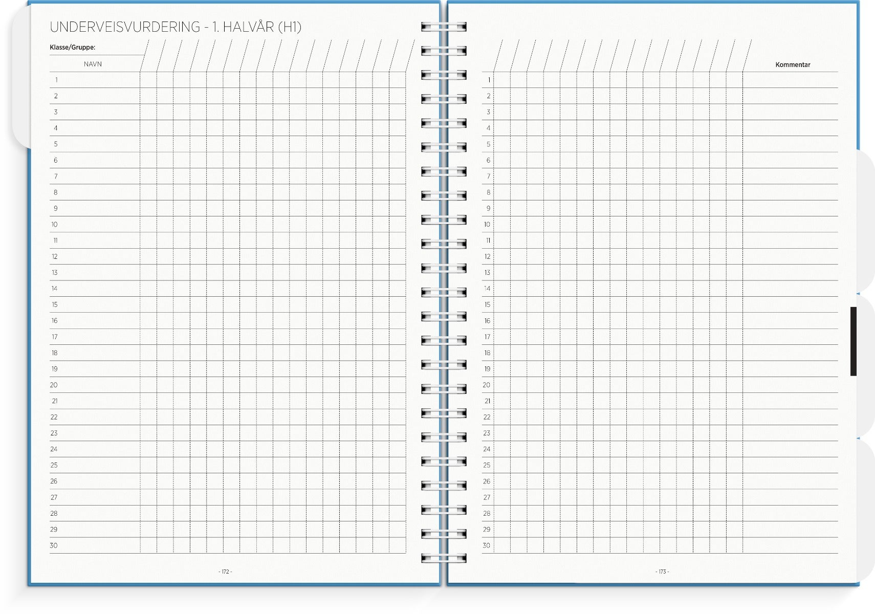 Lærerkalender A4 vg skole 25/26 blå