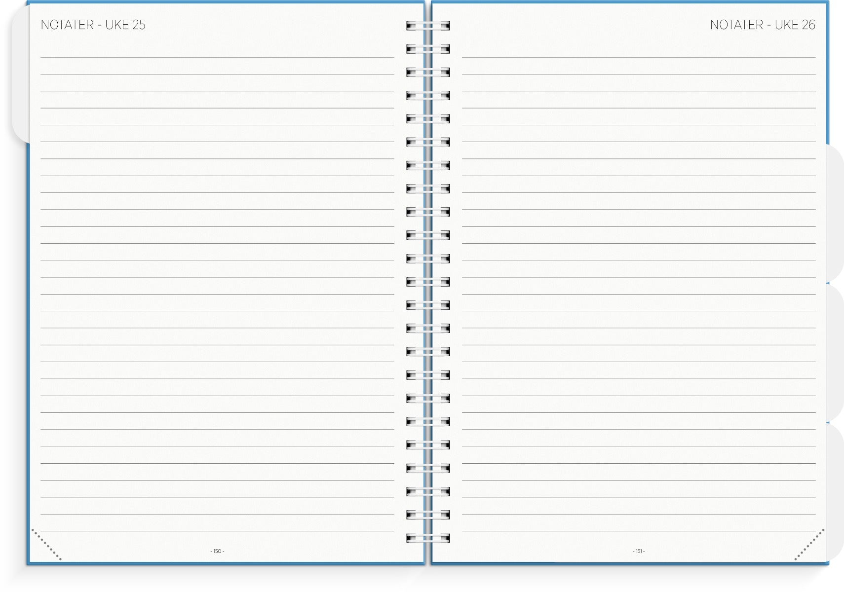Lærerkalender A4 vg skole 25/26 blå