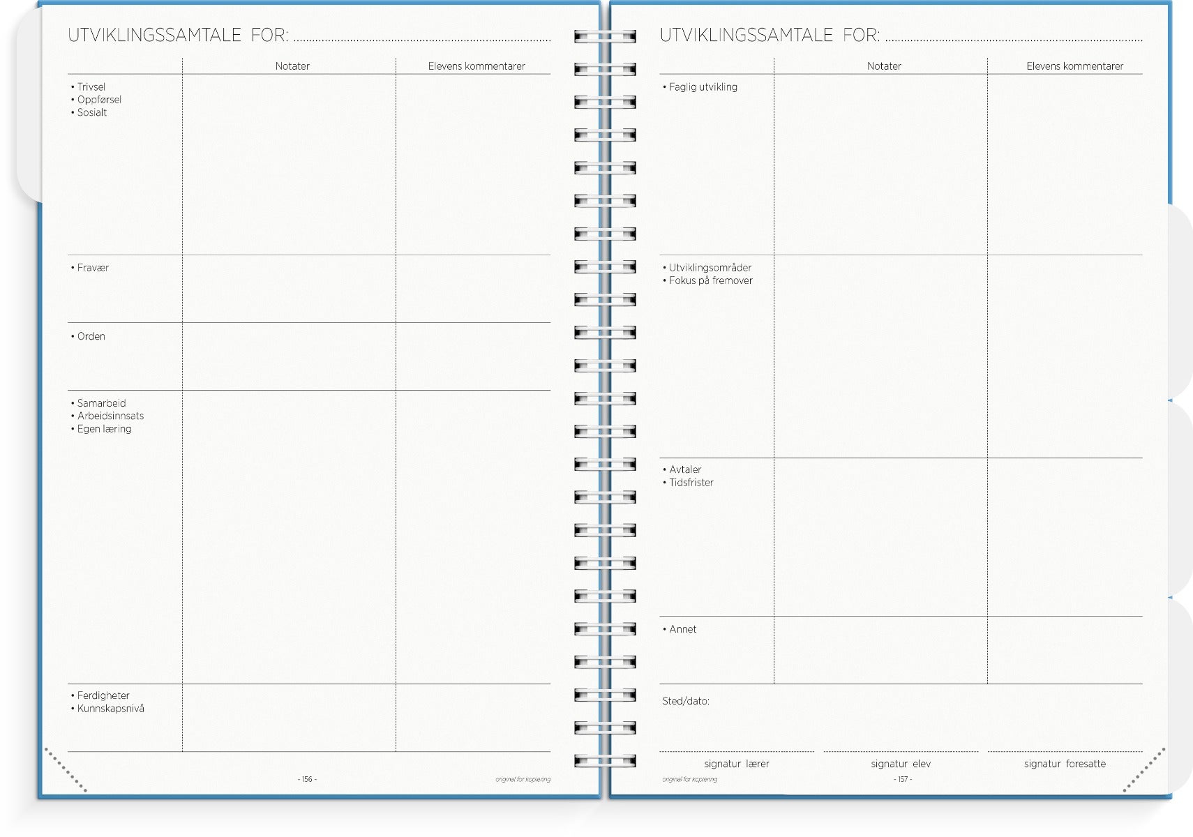 Lærerkalender A4 vg skole 25/26 blå