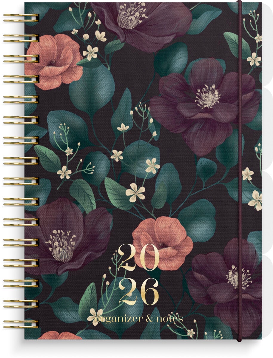 Organizer og Notes Grieg A5 2026 Floral