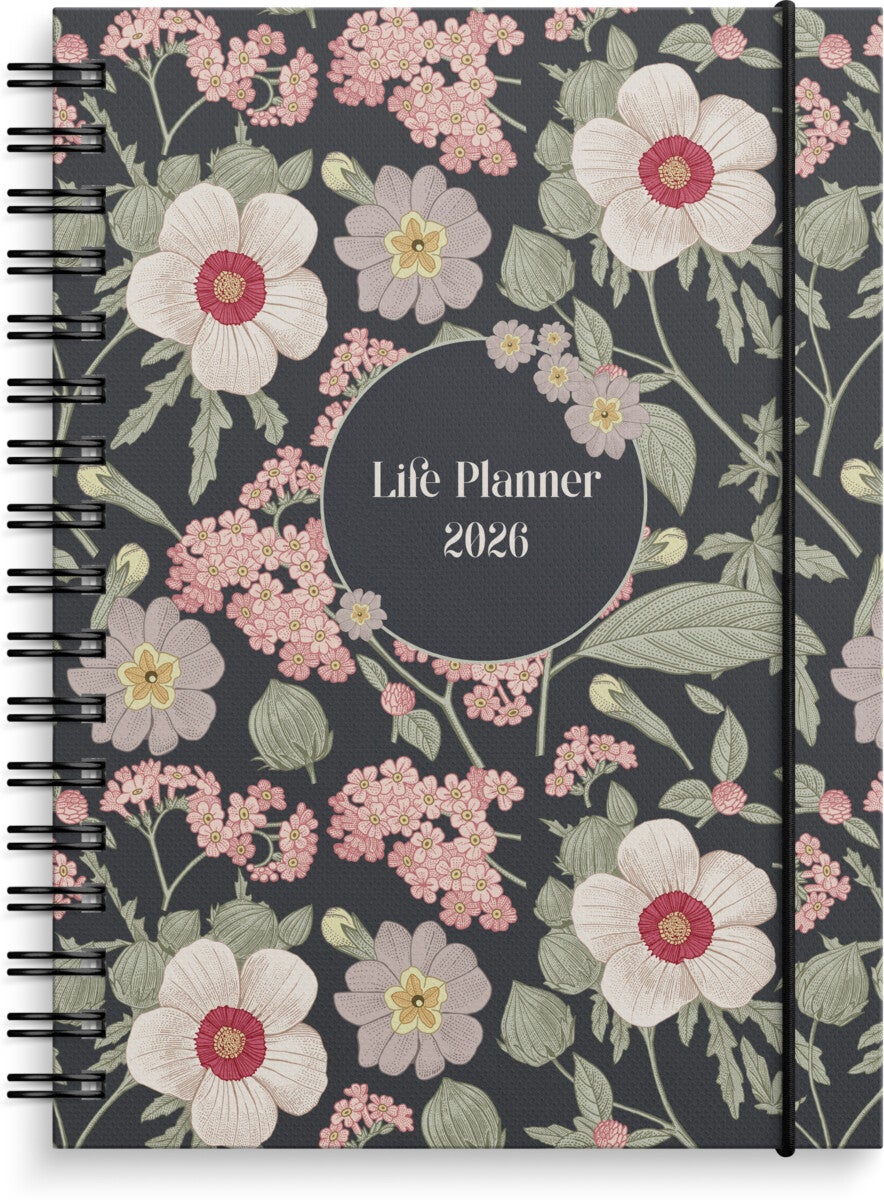 Ukekalender Life Planner 2026 Floral A6