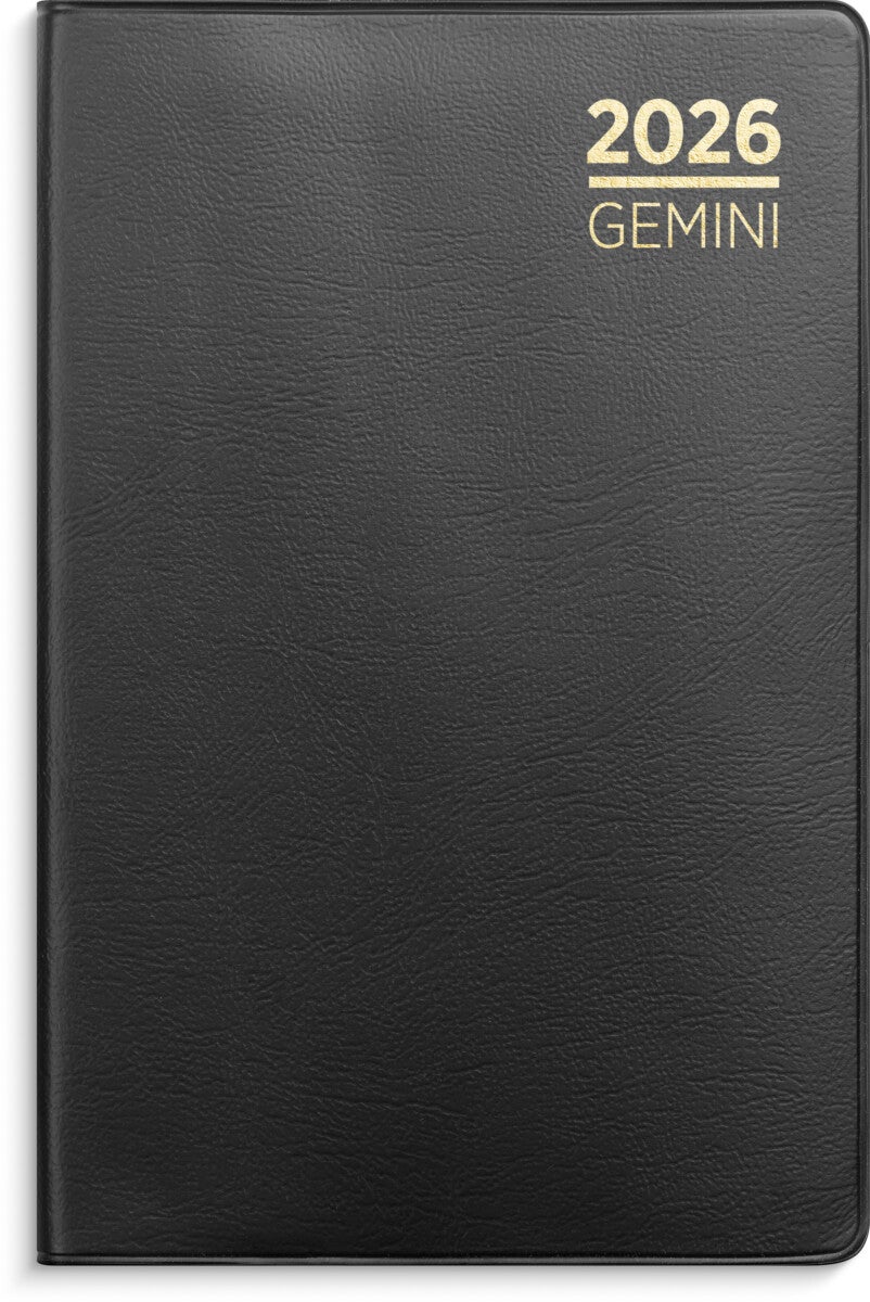 Lommekal Grieg Gemini 2026 plast sort