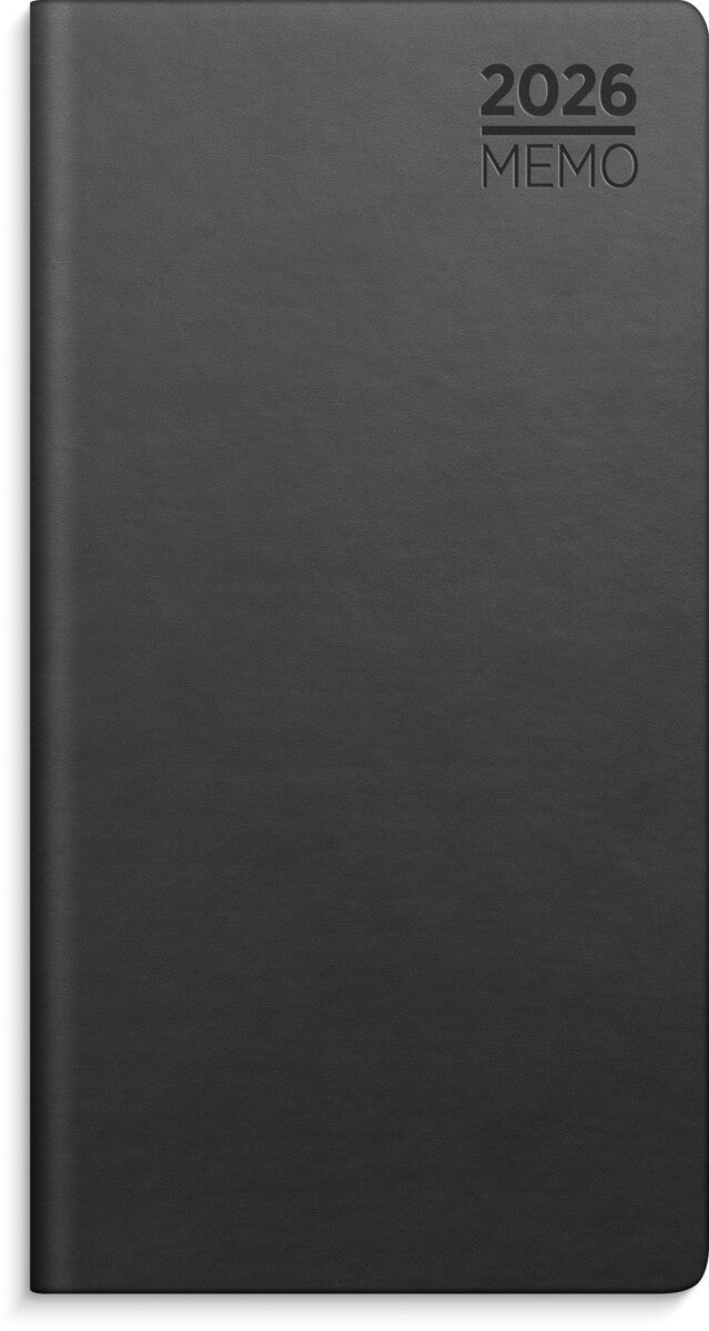 Lommekal. Grieg Memo 2026 imitert grå