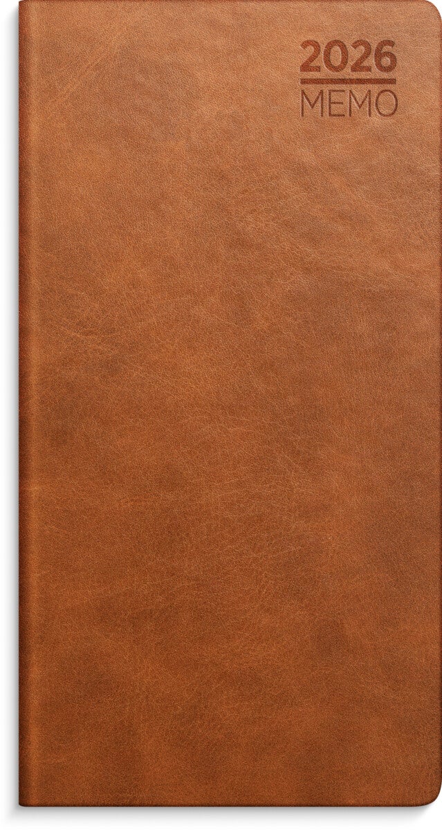 Lommekal Grieg Memo 2026 imitert cognac