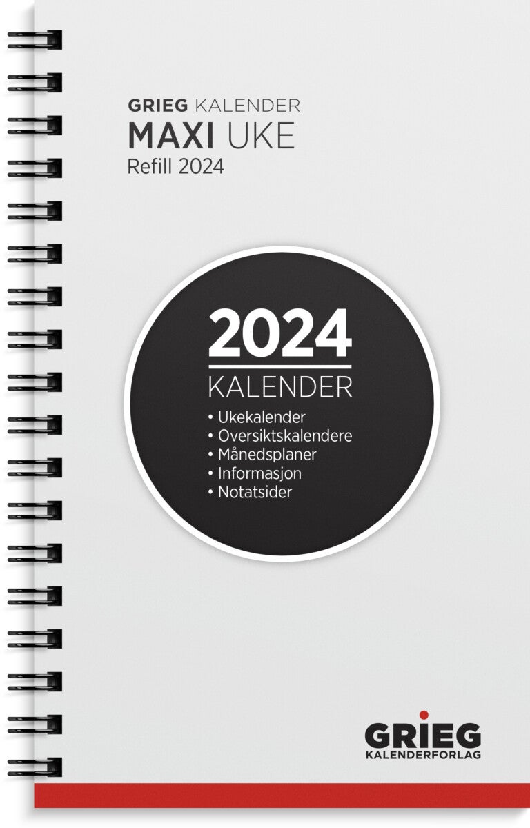Kalender 2024 Grieg Maxi refill