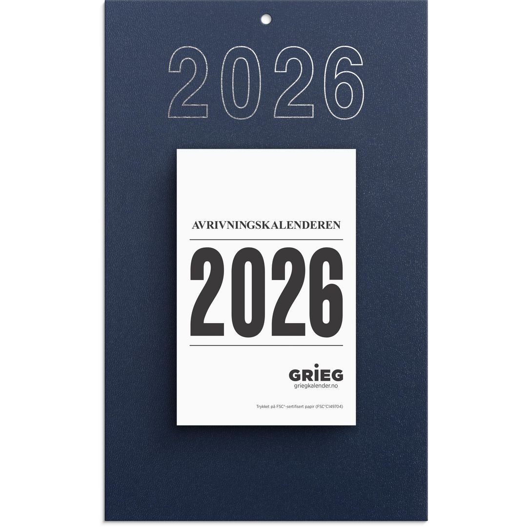 Avrivningskalender Grieg 2026 medium m/plate