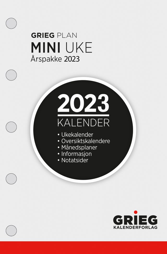 Kalender 2023 Årspakke Mini Uke