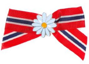 Sløyfe nr.21 m/metallpins bredde 5,7cm