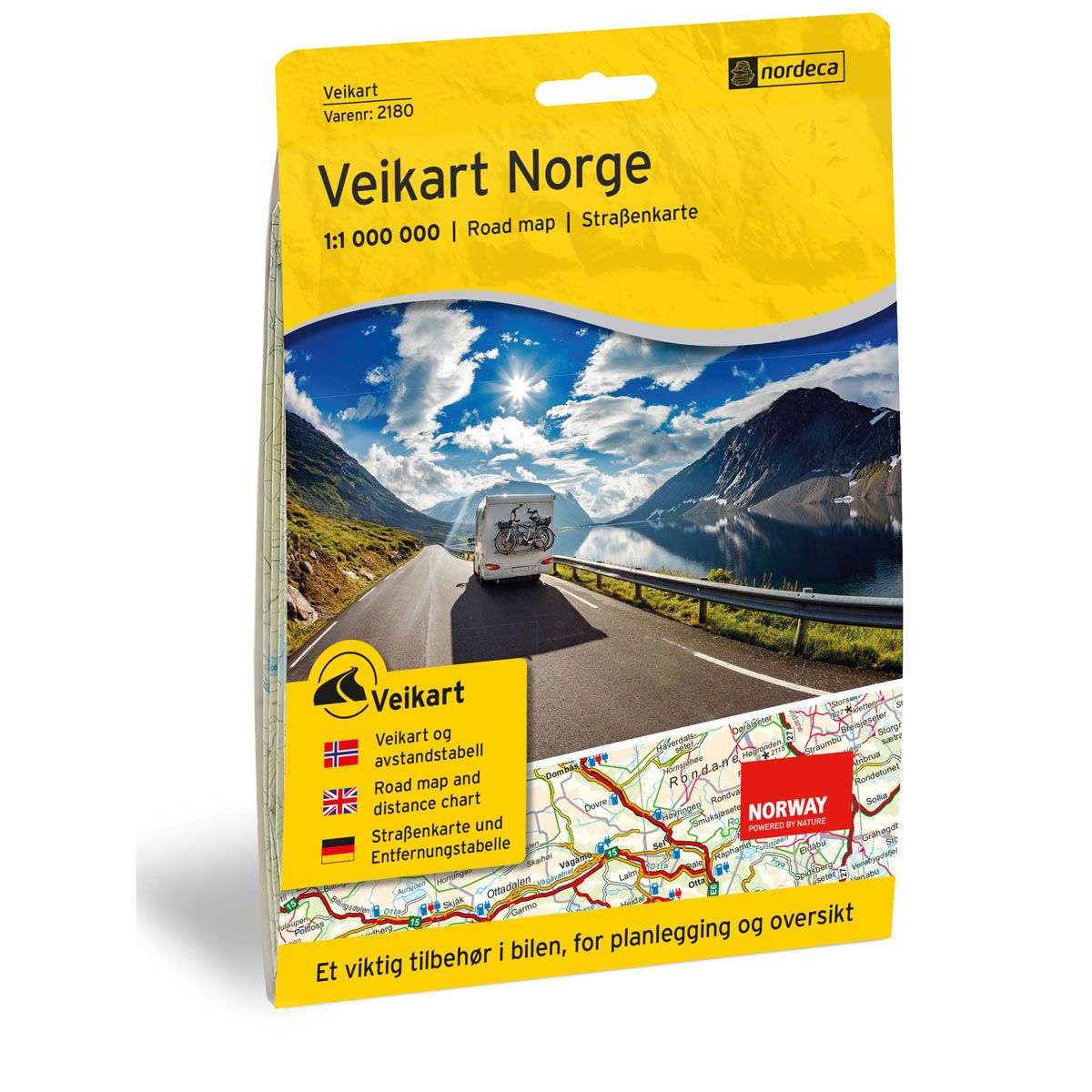 Veikart Norge 1:1 000 000 - Veikart