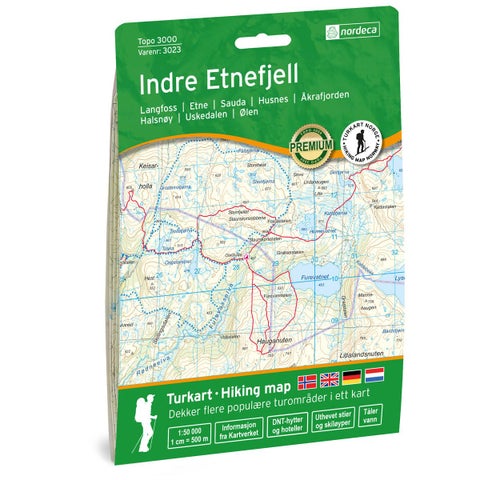 Indre Etnefjell 1:50 000 - Topo 3000