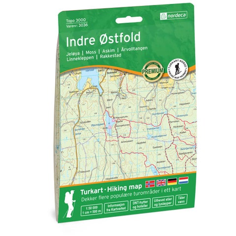 Indre Østfold 1:50 000 - Topo 3000