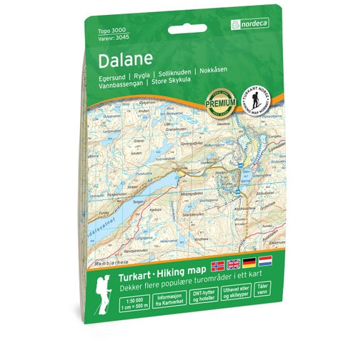 Dalane 1:50 000 - Topo 3000