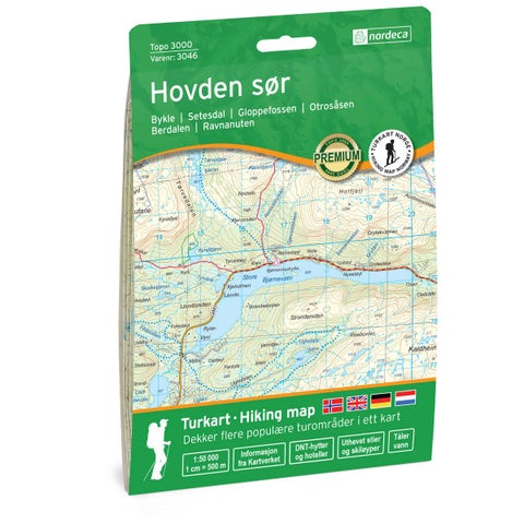 Hovden Sør 1:50 000 - Topo 3000