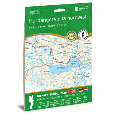 Hardangervidda nordvest 1:50 000 - Topo 3000