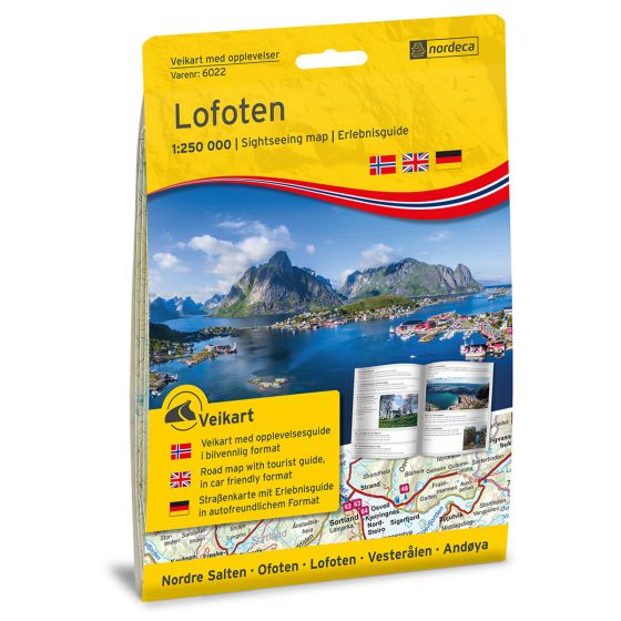Lofoten 1:250 000 m/hefte - Bilguide for aktiviteter, attraksjoner og severdig