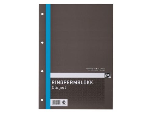 Ringpermblokk Emo A4 70g 80bl ulinjert