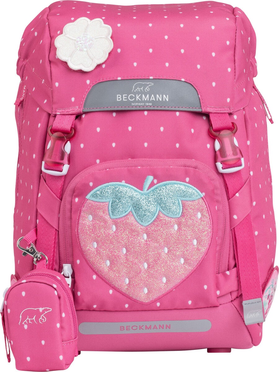 Skolesekk 1.kl Strawberry Classic 22L - Beckmann