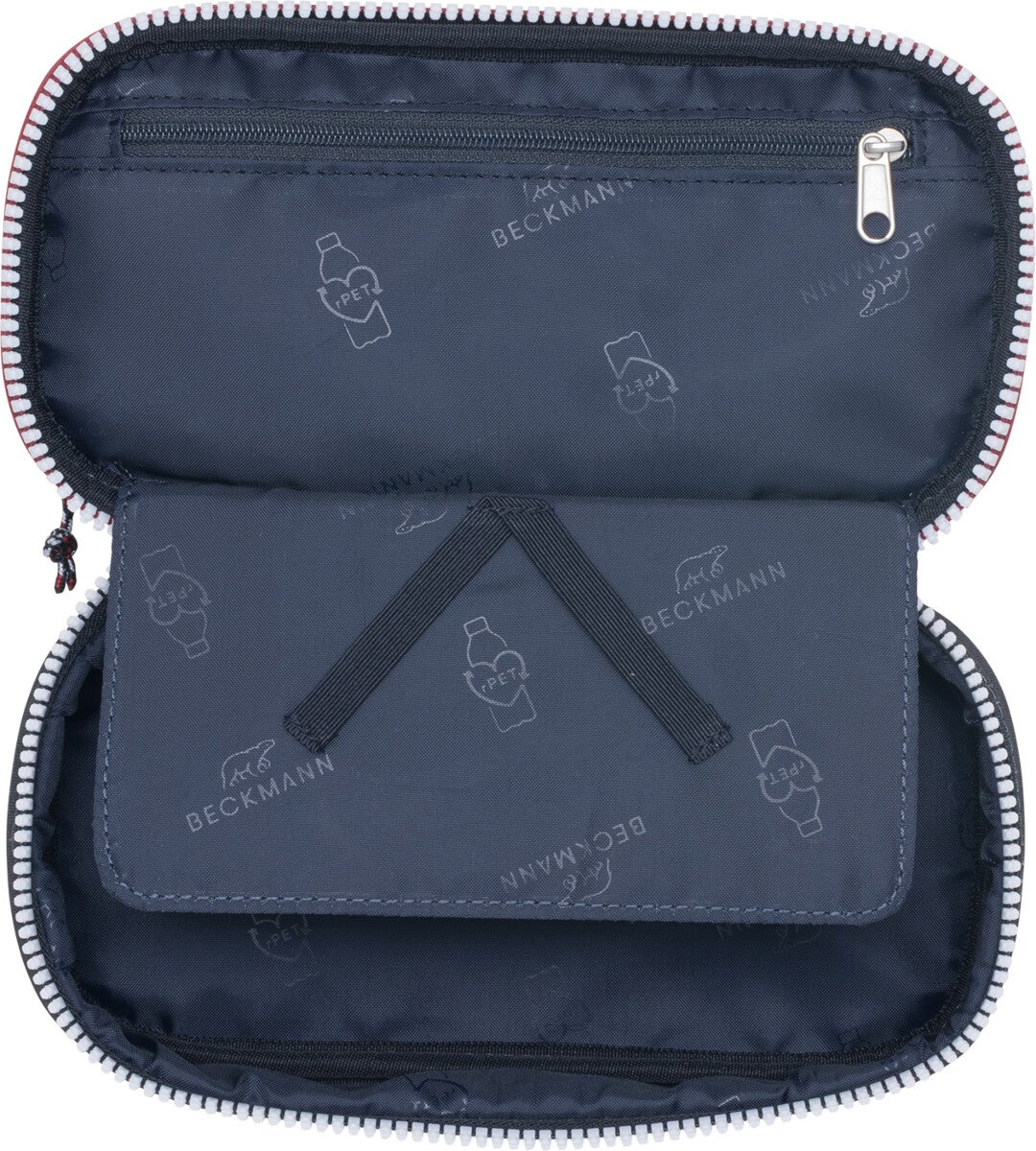 Pennal ovalt Navy White Sport Junior Beckmann