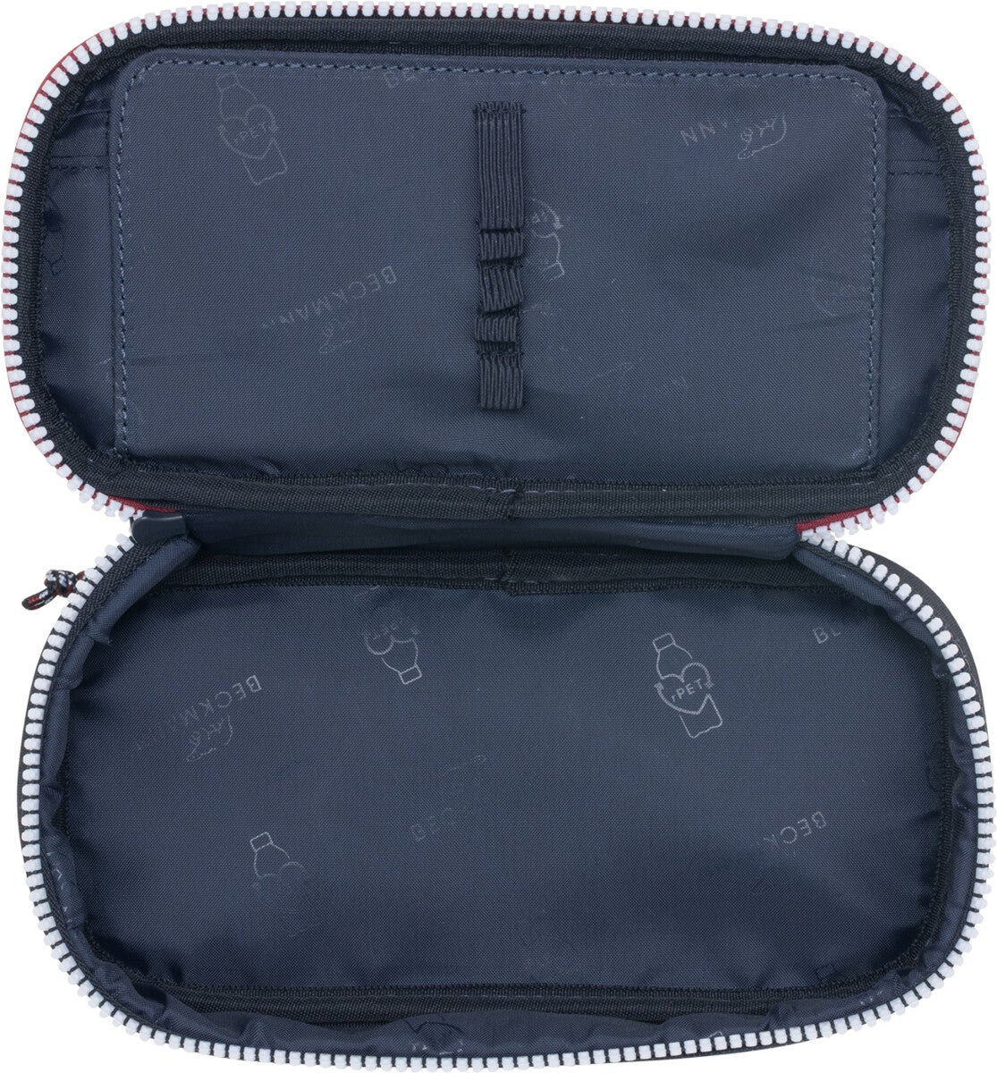 Pennal ovalt Navy White Sport Junior Beckmann