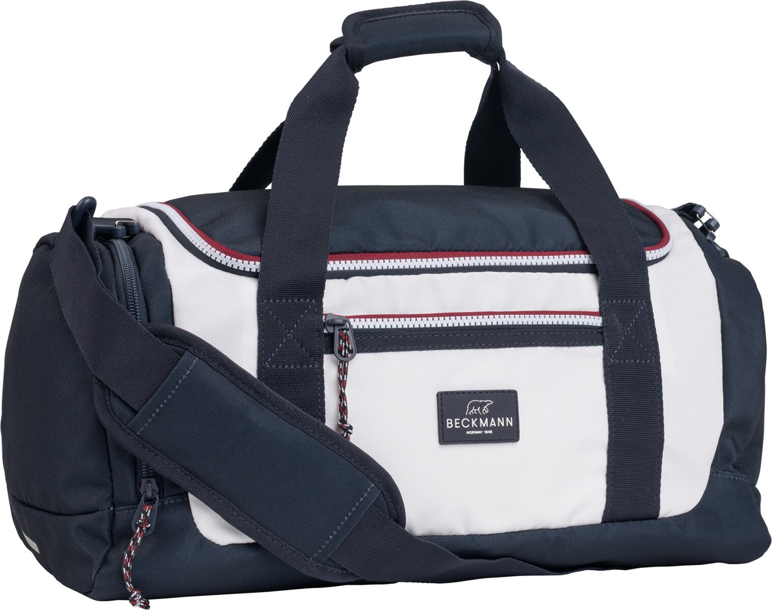 Gymbag 2-7.kl Navy White Sport Duffelbag Beckmann