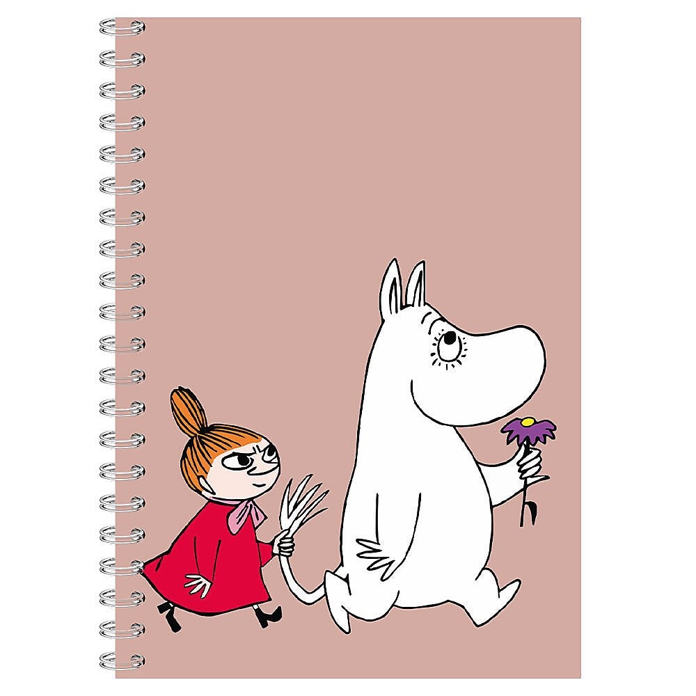 Notatbok Mummitrollet og Lille My A5 Linjert Rosa