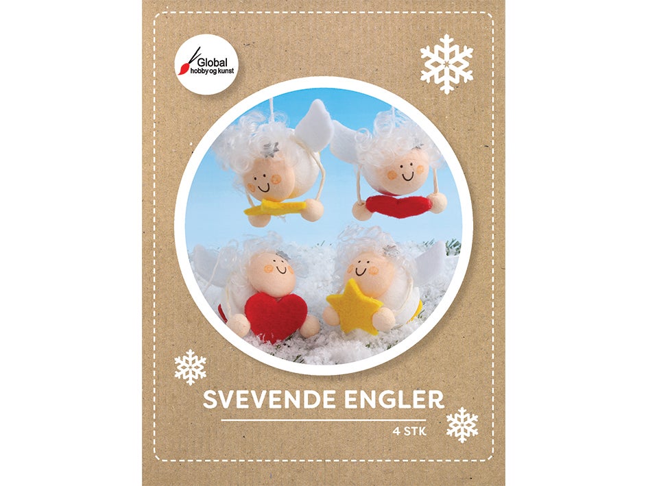 Hobbypakke JUL - Svevende engler 4stk