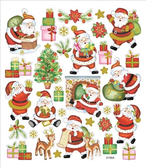 Klistremerker Julenisser m/gaver