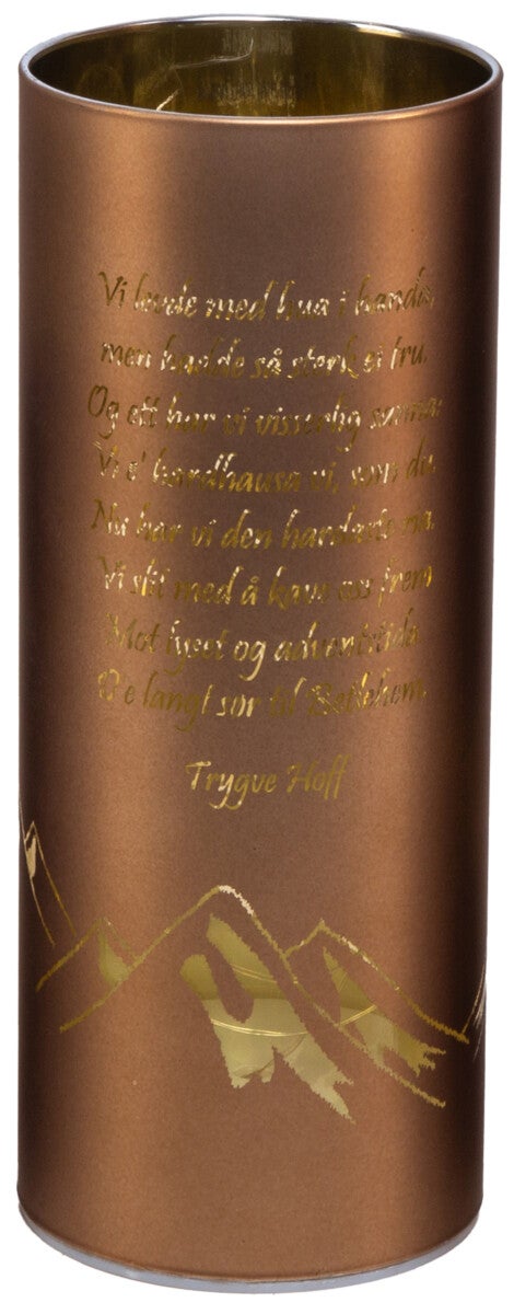 Lyslykt LED Nordnorsk Julesalme 2 Brun