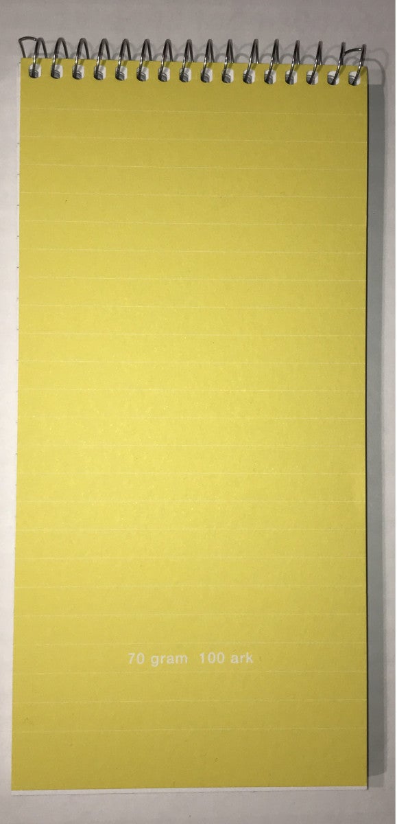 Journalistblokk 105X210Mm Linj. 100Bl Gul