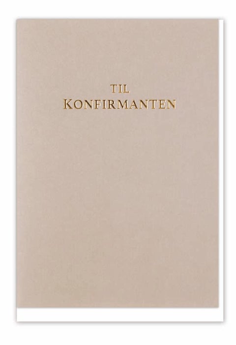 Kort til konfirmanten beige