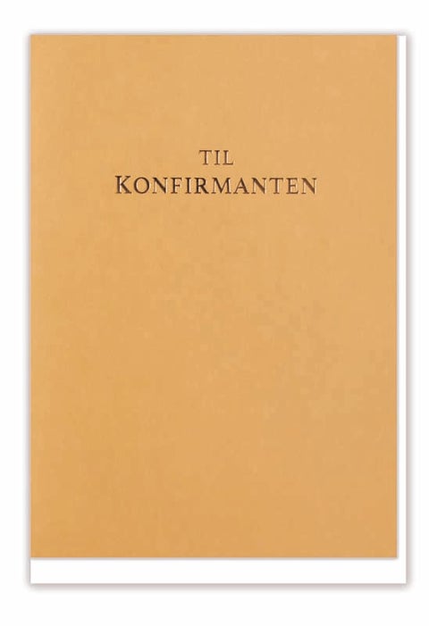 Kort til konfirmanten gul