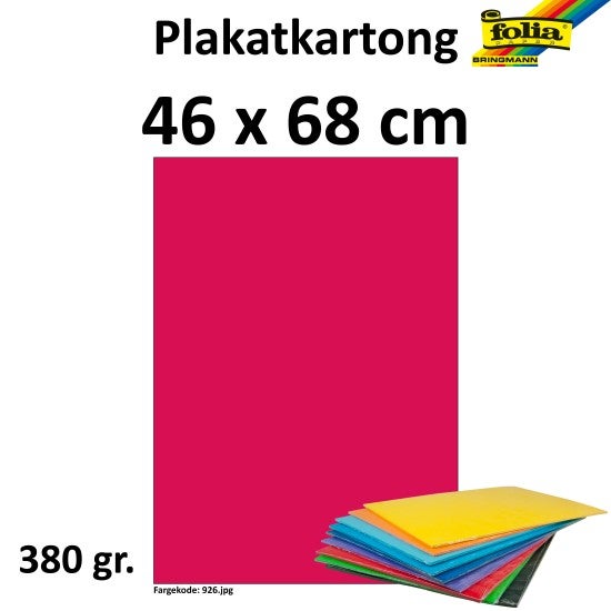 Plakatkartong 48X68 380G Fluo Rosa