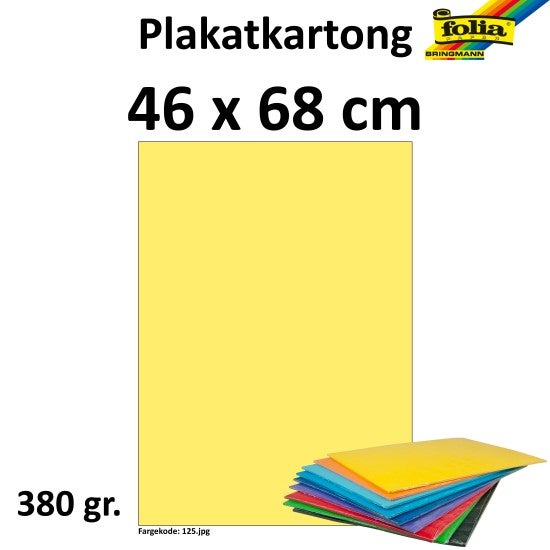 Plakatkartong 48X68 380G Gul