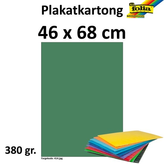 Plakatkartong 48X68 380G Eplegrønn